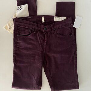 NWT Rag & Bone Distressed Wine Skinny